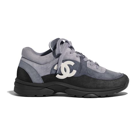 chanel calfskin womens logo sneakers|chanel suede sneakers.